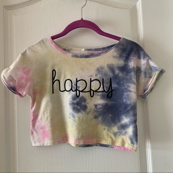 Source Unknown Tops - Cropped tie dye tee
